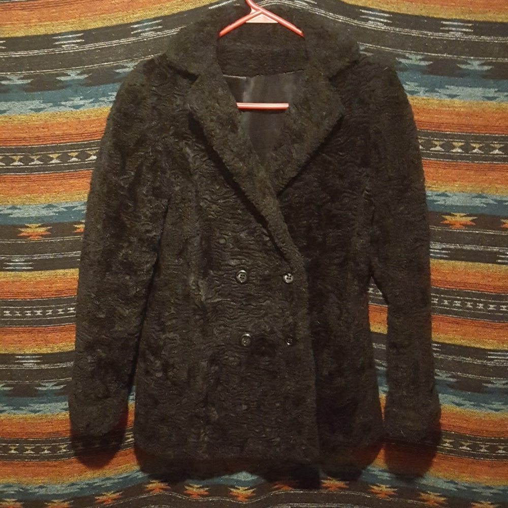 VINTAGE Central Park Zoo New York brand black coat